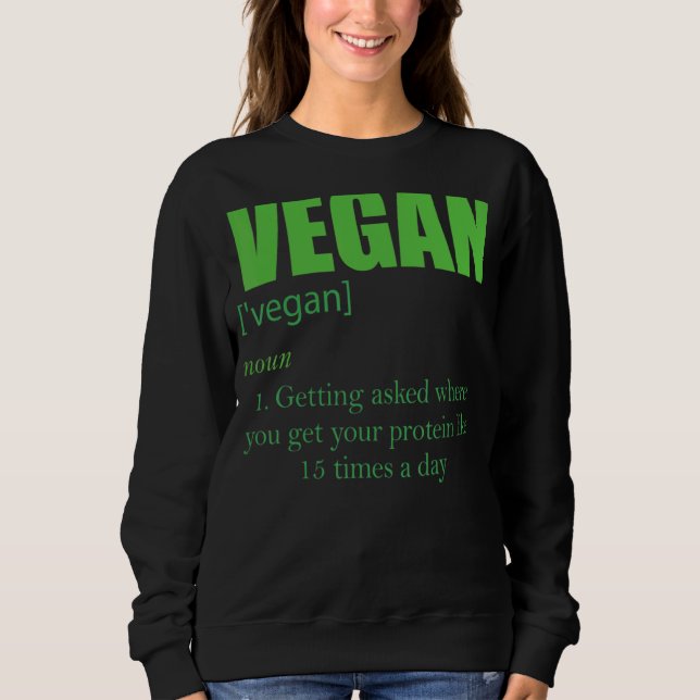 Sweatshirt Définition Vegan Se Demander Où Vous Trouvez (Devant)