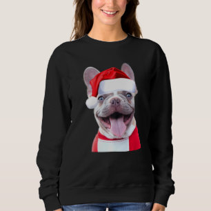 Sweatshirt Déguisement de Père Noël pour Bulldog Français Chi