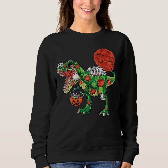 Sweatshirt Déguisement enfant Halloween squelette de dinosaur (Devant)