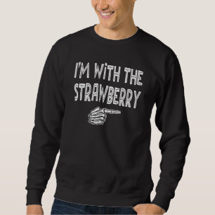Sweatshirt Déguisement Halloween fraise Je Suis Avec La Frais