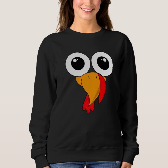 Sweatshirt Déguisement visage de dinde pour garçons  Visage d (Devant)