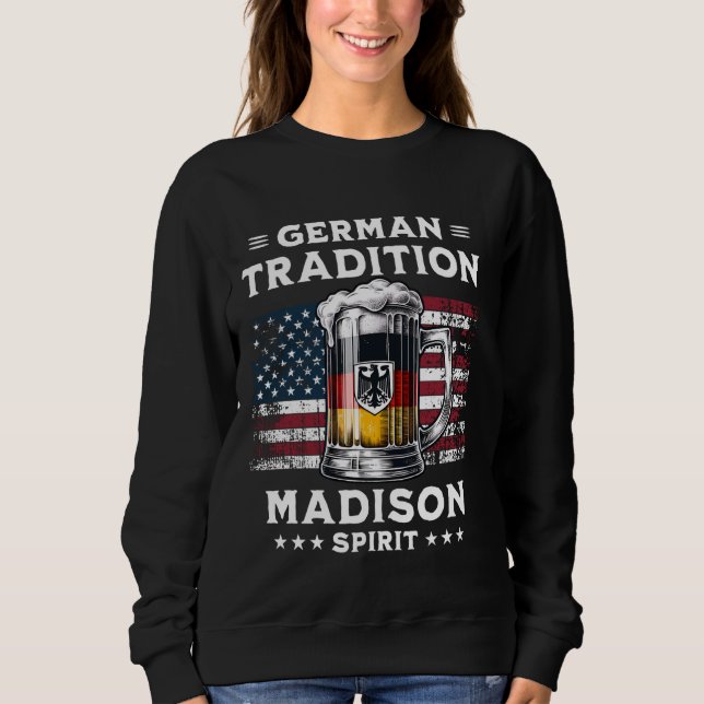 Sweatshirt Dégustation de bière Drapeau américain Madison Aig (Devant)