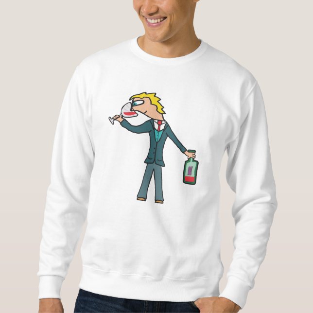 Sweatshirt Dégustation de vin de sommelier (Devant)