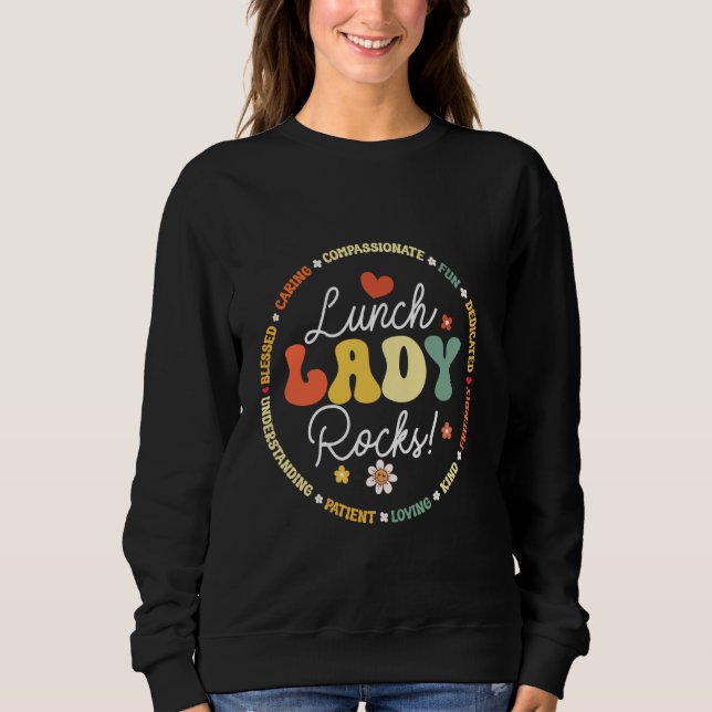 Sweatshirt Déjeuner Dames Rock Crew Funny School Cafétéria Wo (Devant)