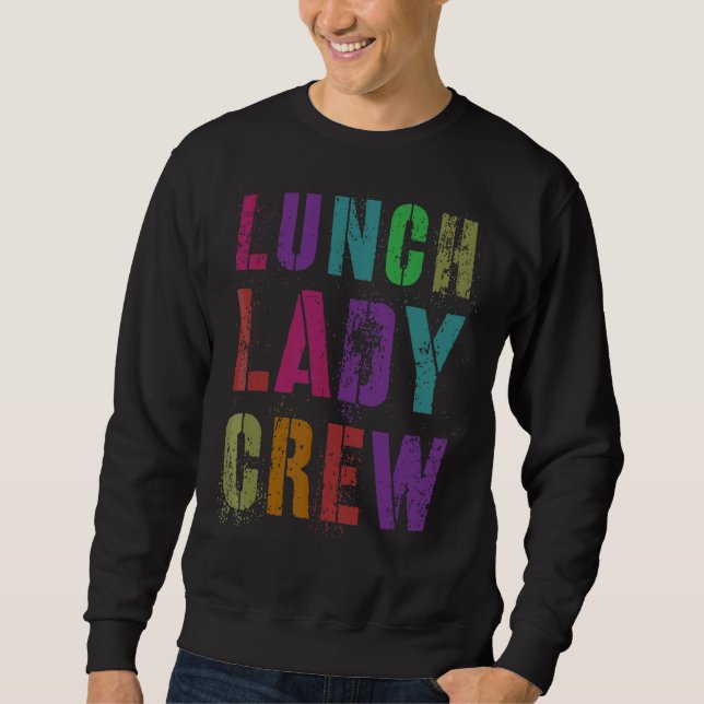 Sweatshirt Déjeuner Lady Crew Retour Au Bureau De L'École Ser (Devant)