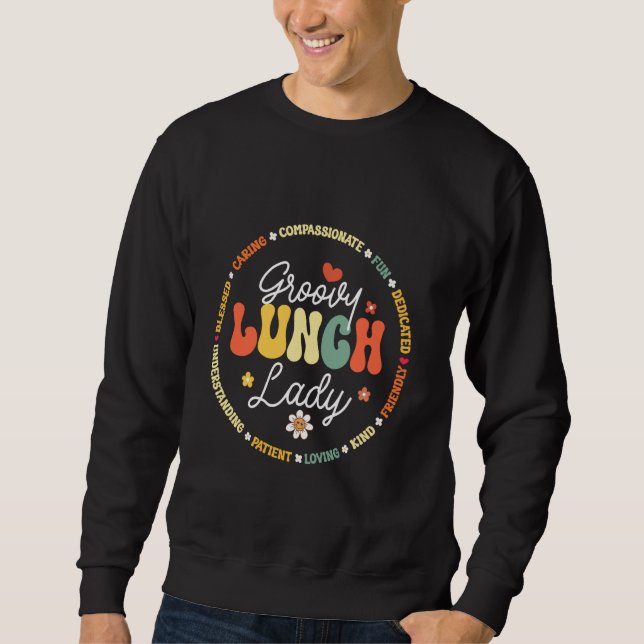 Sweatshirt Déjeuner super Lady Funny School Cafétéria Ouvrier (Devant)