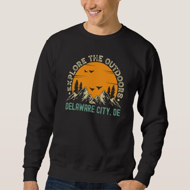 Sweatshirt Delaware City Delaware Explorez Les Extérieurs (Devant)