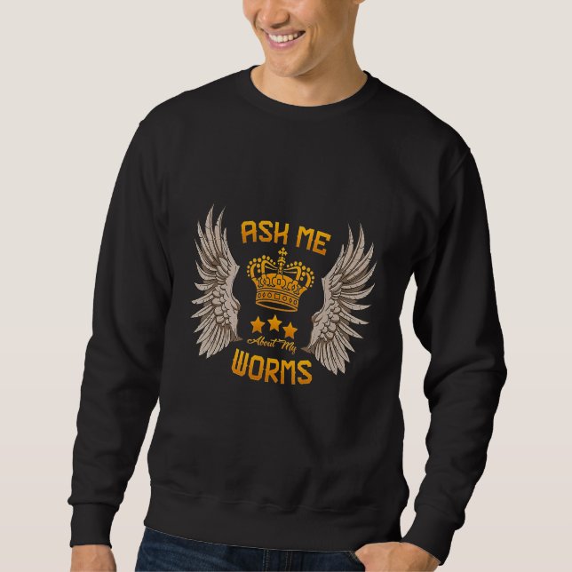 Sweatshirt Demandez-moi à propos de Mes vers humoristiques (Devant)