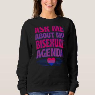 Sweatshirt Demandez-moi mon agenda bisexuel Heart Bi Pride Ae
