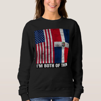 Sweatshirt Demi-Américain Demi-Dominicain USA & République Do