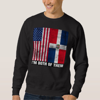 Sweatshirt Demi-Américain Demi-Dominicain USA & République Do