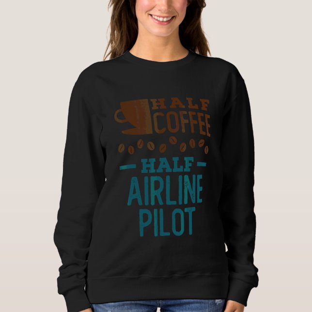 Sweatshirt Demi Café Demi Pilote de Ligne (Devant)