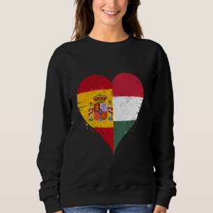 Sweatshirt Demi-hongrois moitié espagnol A Hongrie Espagne Dr