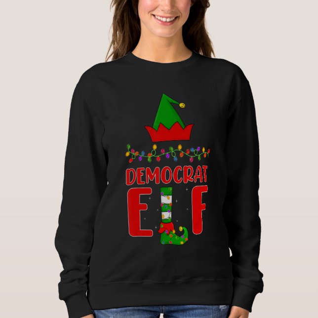Sweatshirt Démocrate Elf Correspondant Éclairage de famille N (Devant)