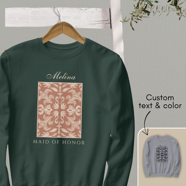 Sweatshirt Demoiselle d'honneur élégante et unique pour l'ent (Créateur téléchargé)