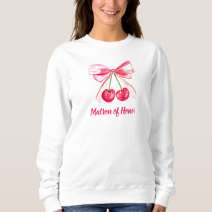 Sweatshirt Demoiselle d'honneur Nœud Rose Coquette Mariage