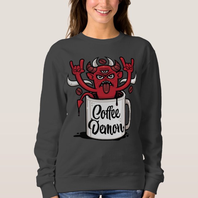 Sweatshirt Démon du Café (Devant)