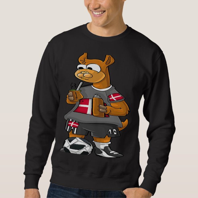 Sweatshirt Denmark Fan Llama (Devant)