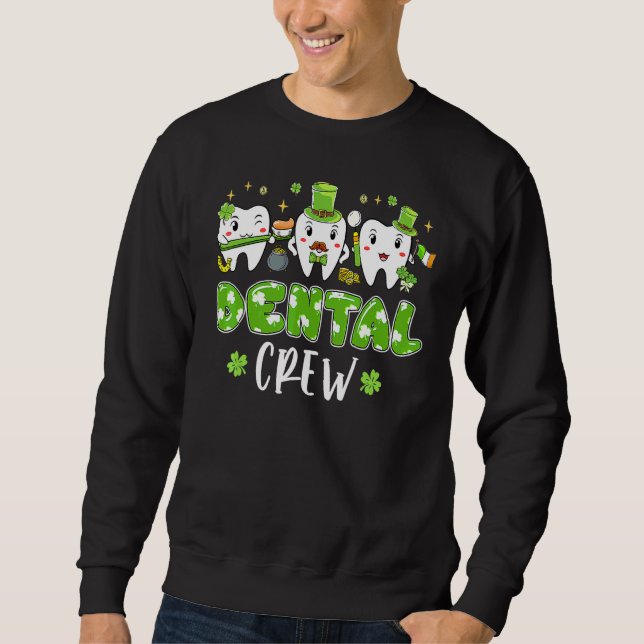 Sweatshirt Dental Crew mignonette dents Dental Dentist Happy  (Devant)