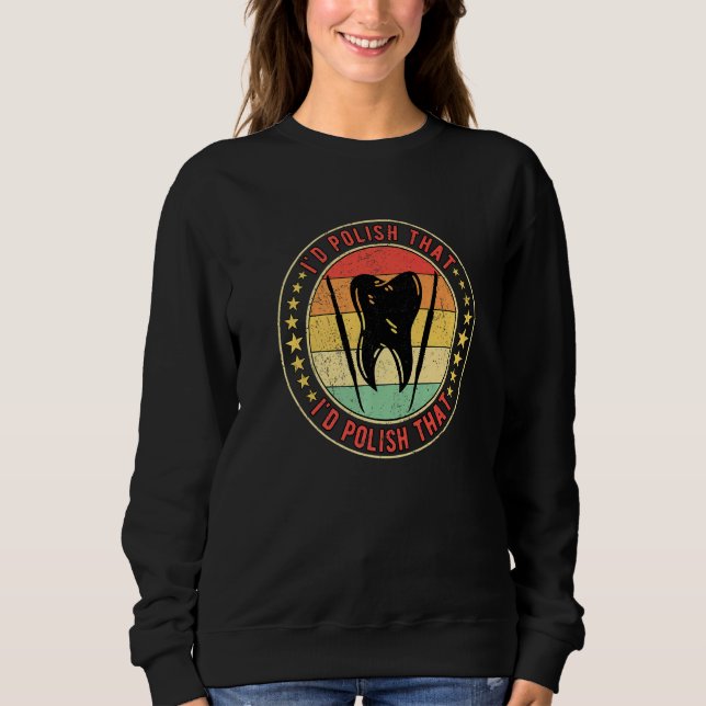 Sweatshirt Dental Lab Tech Denture Technicien Je le polonais (Devant)