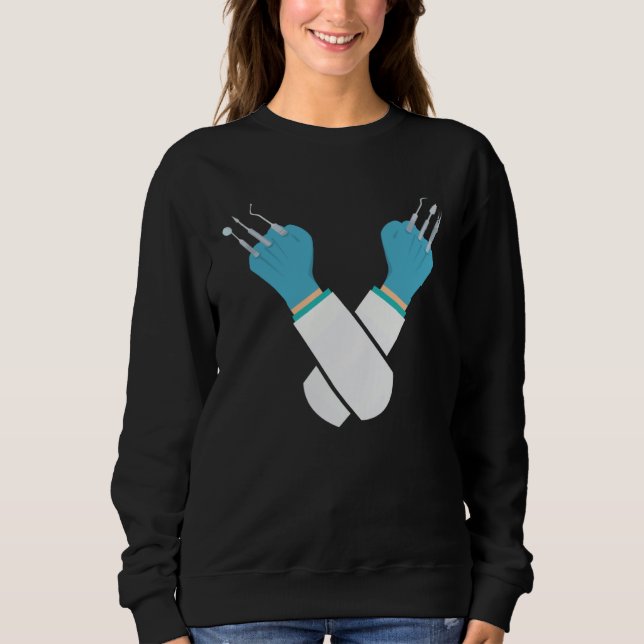 Sweatshirt Dental Tools  for Dental Hygienists and Dentists (Devant)