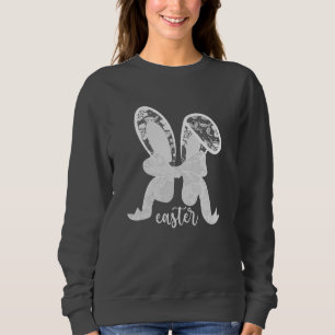 Sweatshirt Dentelle de Pâques Lapin dentelle oreilles dentell