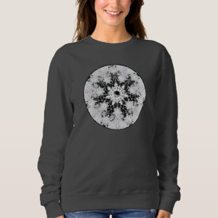 Sweatshirt Dentelle en céramique noir & flocon de neige