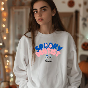 Sweatshirt Dentiste éffrayant Nom personnalisé Cadeau Hallowe
