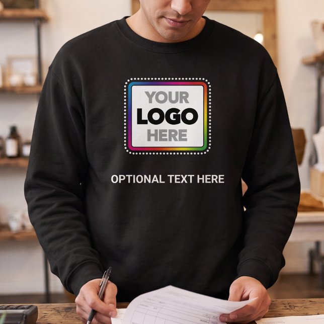 Sweatshirt d'entreprise | Logo personnalisé + Text (Créateur téléchargé)