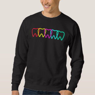 Sweatshirt Dents colorés Dentiste Dental Hygiéniste adjoint