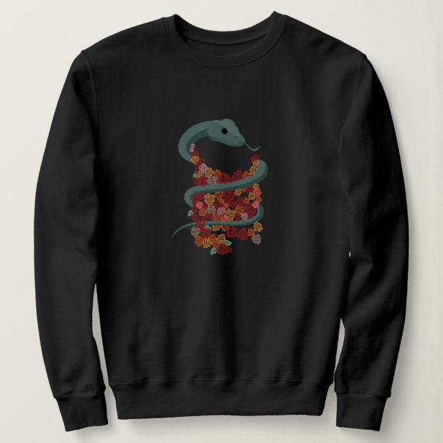 Sweatshirt d'enveloppement de serpent à fleurs (Design devant)