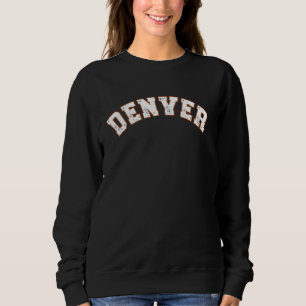 Sweatshirt Denver Vintage Throwback Tee Retro Arched Navy Den