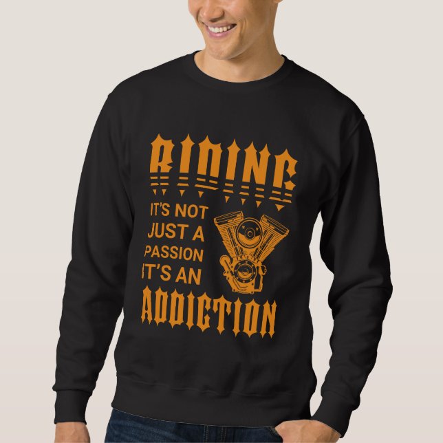 Sweatshirt Dépendance à la conduite – Tee-shirt passion moto (Devant)