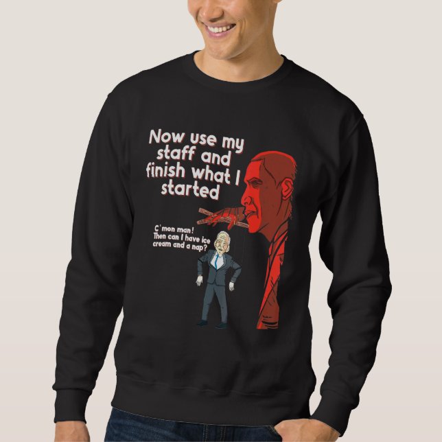 Sweatshirt Déplaisant Joe Puppet Rire Sur America Republican  (Devant)