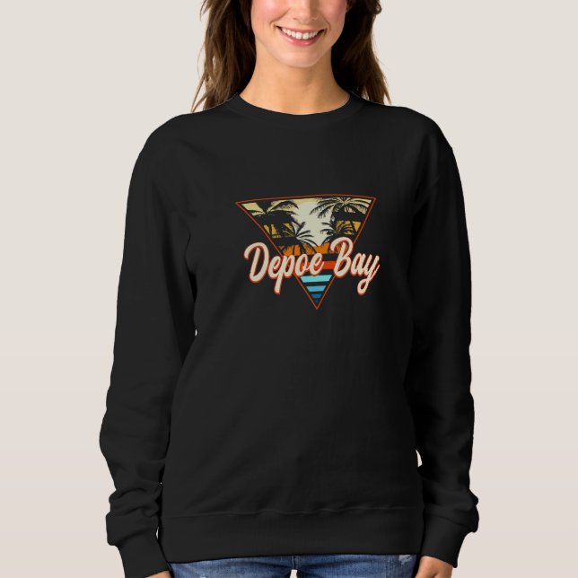 Sweatshirt Depoe Bay Oregon Beach Ou Beach Bum Lincoln Été (Devant)