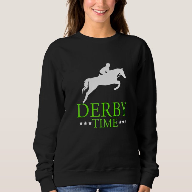 Sweatshirt Derby Temps Cheval Course Papa Chevaux Vêtements (Devant)