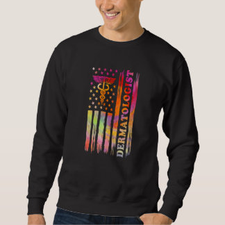 Sweatshirt Dermatologue Drapeau américain Dermatologie Dermat