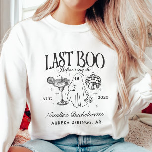 Sweatshirt Dernier Boo avant de faire Bachelorette Halloween
