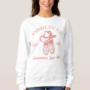 Sweatshirt Dernière Cowgirl de Rodéo Robe de Fête de Bachelor