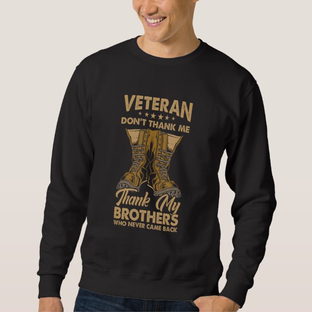 Sweatshirt Des Boots De Combat Anciens Qui N'Ont Jamais Repri (Devant)