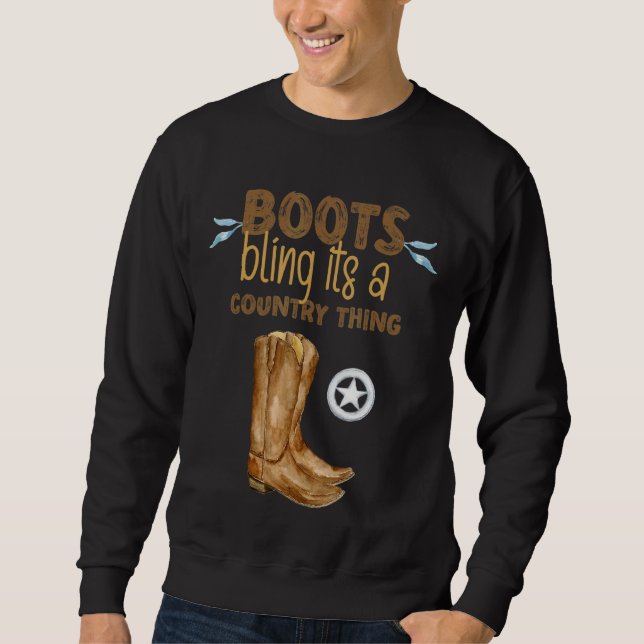 Sweatshirt Des Bottes Qui Lâchent Sa Chose De Pays (Devant)
