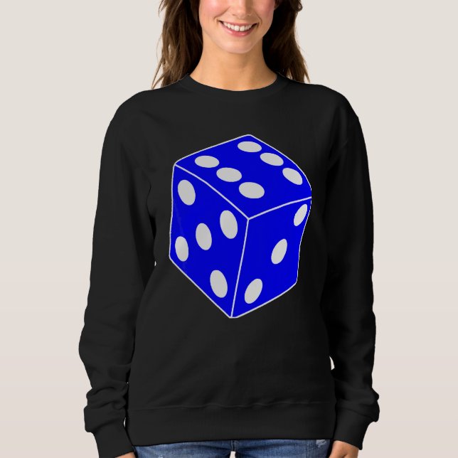 Sweatshirt Dés de jeu bleus Costume Halloween Cool  Rouler en (Devant)