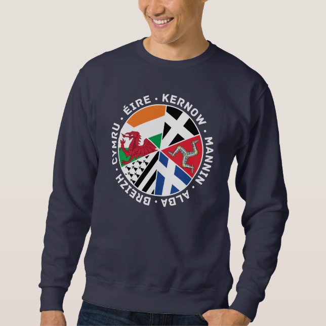 Sweatshirt des drapeaux des nations celtiques, île (Devant)