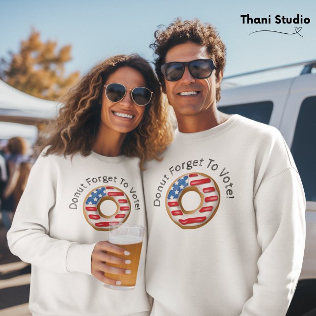 Sweatshirt Des élections drôles sans oublier de voter léger (Créateur téléchargé)