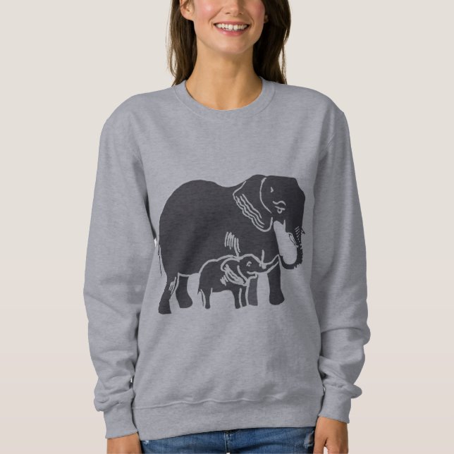 Sweatshirt des éléphants femmes (Devant)