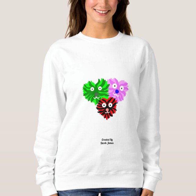 Sweatshirt des femmes dans le coeur (Devant)