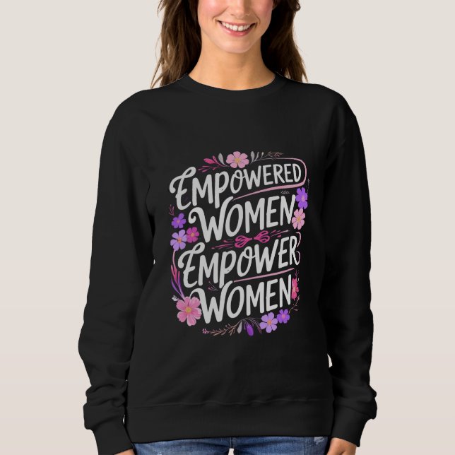 Sweatshirt Des Femmes Fortes Se Lèvent L'Une L'Autre (Devant)