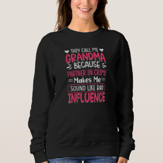Sweatshirt Des Femmes M'Appelent Grand-Mère Partenaire Dans L