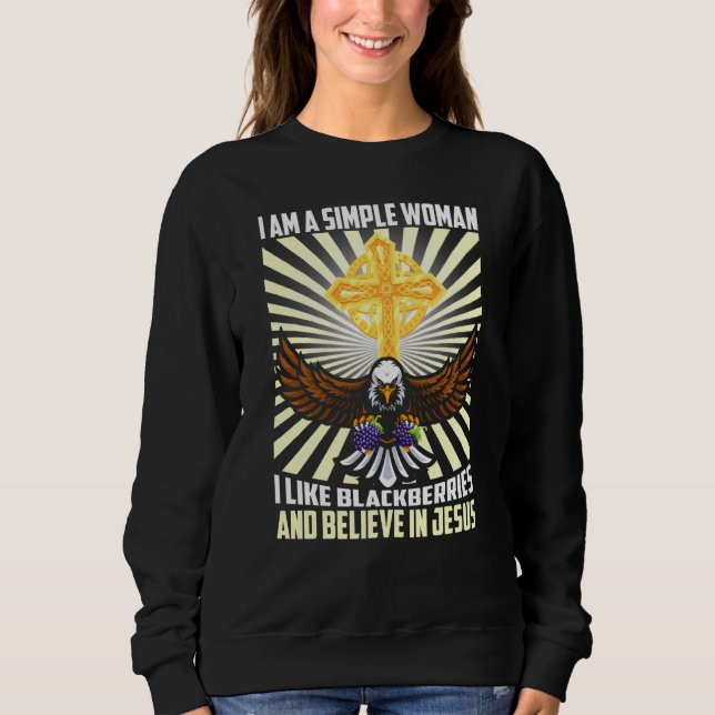 Sweatshirt Des Femmes Simples Comme Blackberry Croient En Jés (Devant)