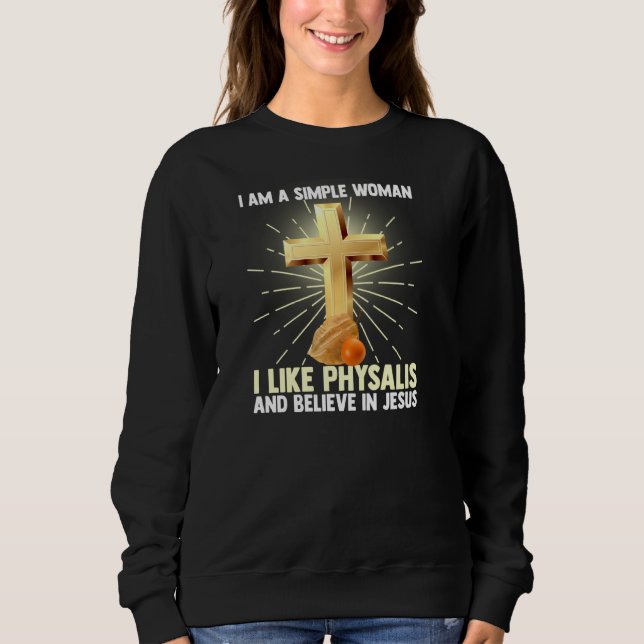 Sweatshirt Des Femmes Simples Comme Physalis Croient En Jésus (Devant)
